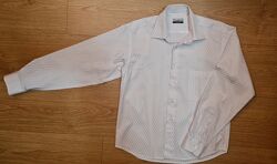 Біла класична сорочка на хлопчика з шовковой ниткою, розм.146-152