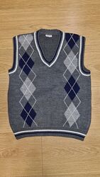 Вязаний жилет, безрукавка для хлопчика, розм.134-140