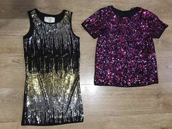 Платья, туники  Некст, Джимбори, НМ, DEBENHAMS пайетки, розы, прошва ч.2