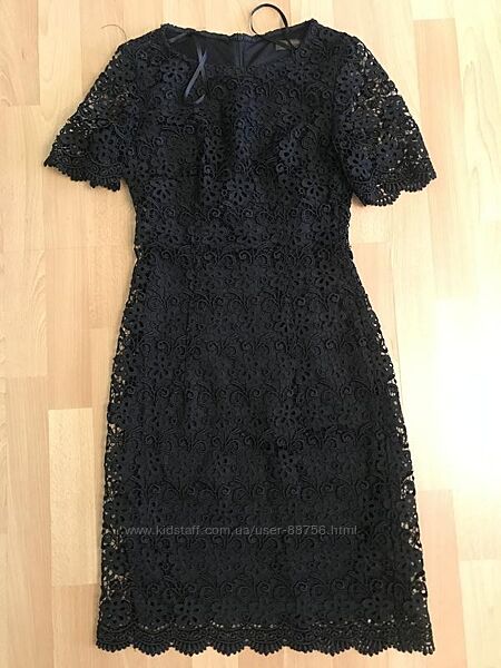 Гипюровое чёрное платье на подкладке by s. oliver 
