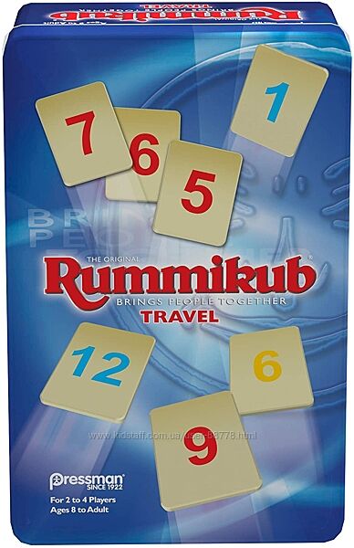 Дорожная версия настольной игры Rummikub, Руммикуб, пластиковые фишки