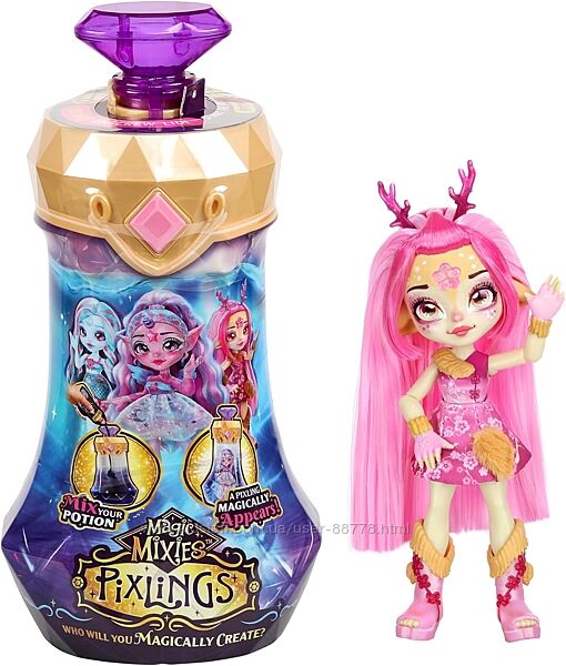 Кукла-сюрприз Magic Mixies Pixlings Deerlee, Пикслинг олень розовая