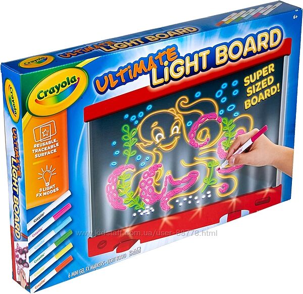 Набор для рисования Крайола с подсветкой, Crayola Ultimate Light Board