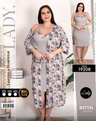 Домашній комплект халат та сорочка туреччина LADY LINGERIE