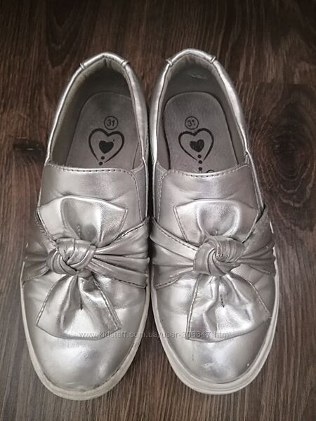 Дитячі черевики, туфлі, під срібло, 31 розмір