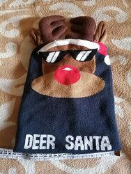 Дитяча новорічна шапка олень Deer Santa