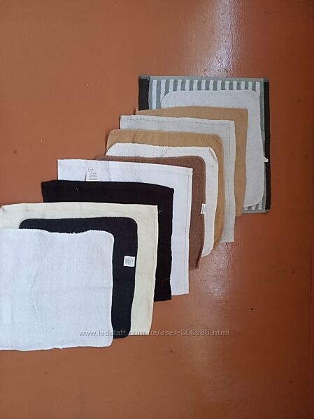 Маленькі махрові квадратні рушники 12 штук