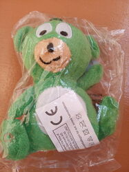 Невелика нова мяка іграшка зеленого ведмедика в упаковці