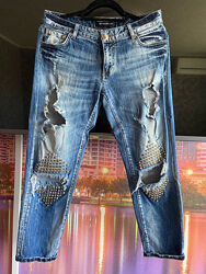 Рваные джинсы бойфренды, модные стильные 