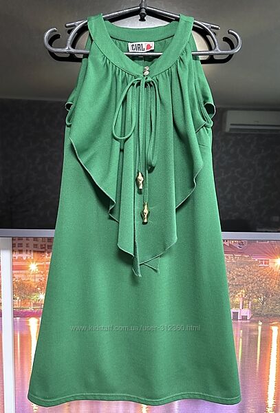Нарядное праздничное красивое зеленое платье xxs/xs/s