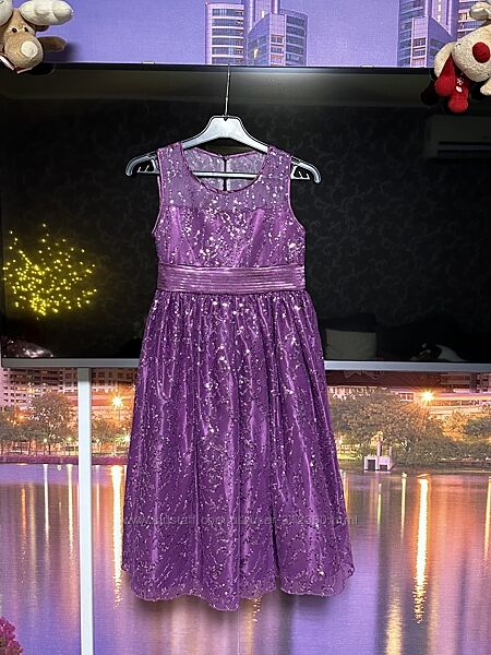 Новогоднее праздничное нарядное шикарное платье для принцессы 6/8 лет