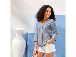 Модная, женская блуза в полоску с V образным вырезом размер евро 36 Esmara