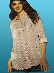 Классная женская рубашка в полоску из вискозы размер евро 44 Esmara