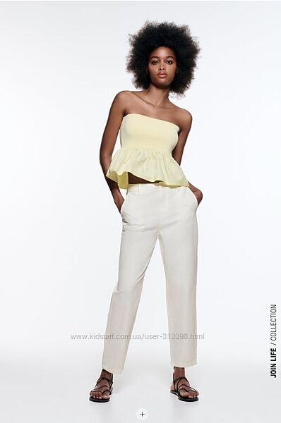 Білі літні брюки Zara 38 р. із колекції 2022