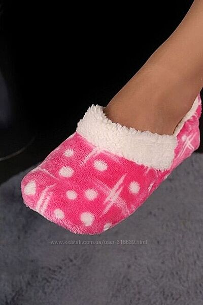Теплі домашні тапочки-шкарпетки / рожеві
