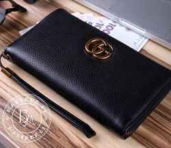 Чорний чоловічий гаманець / барсетка GUCCI преміум якість