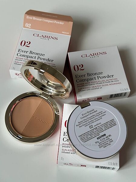 Компактна пудра для обличчя Clarins Ever Bronze Compact Powder 02