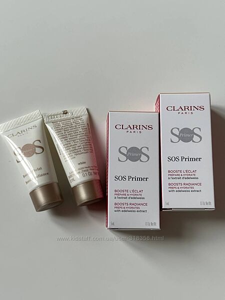 Праймер для макіяжу Clarins SOS Primer мініатюри по 5мл тон 00 white  