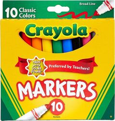 Фломастеры Crayola Broad Line Markers, Classic Colors 