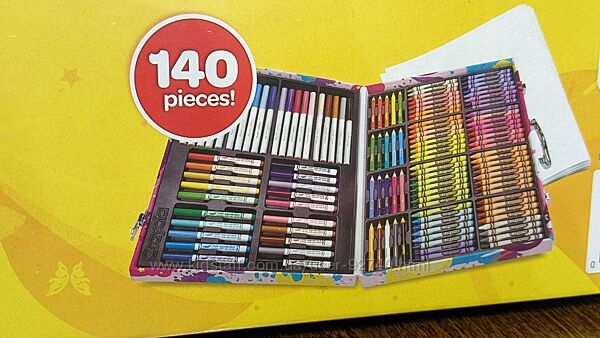 Набор для творчества крайола crayola 140 предметов чемодан оригинал