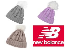 Оригинал новые тёплые стильные шапки NEW BALANCE Lux Knit Pom 