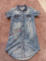 Плаття-сорочка котонове під джинс
