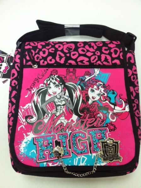 Сумка через плечо Monster High Pink для девочки. Распродажа.