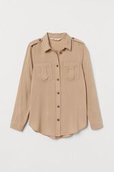 Літня рубашка блузка сорочка карго H&M 11-12 10-11 140 146 віскоза