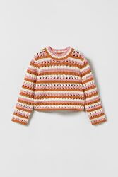 Zara Ажурний трикотажний светр 