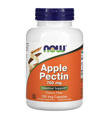 Now Foods, Яблочная клетчатка, Пектин,700 мг, 120 капсул