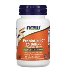 Пробиотики NOW Foods, Probiotic-10, 25 млрд, 50 капсул