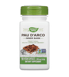 Natures Way, Кора муравьиного дерева, Pau D´Arco, 545 мг, 100/180 шт