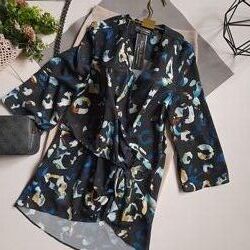 Billie and blossom ефектна нарядна блузка з декольте р 14 сток