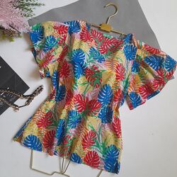 Bennetton яскрава блуза Бавовна р 12