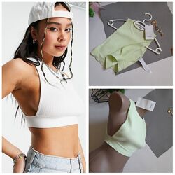 Bershka в&acuteязаний топ в рубчик р М сток 