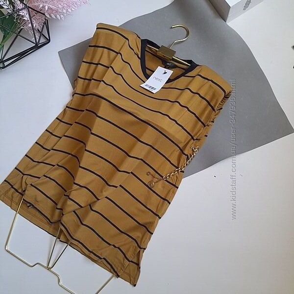 Next Стильная футболка с подплечниками Р м