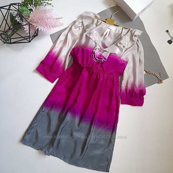 Lipsy шовкова сукня р 10 градіент