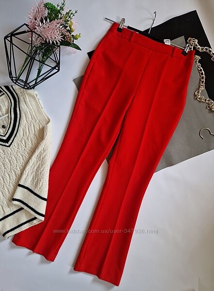 Zara брюки класично червоні р м 