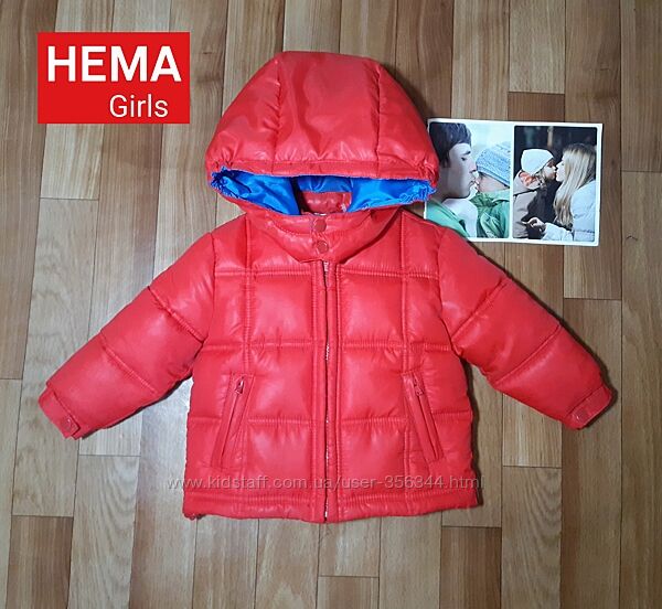 Классная яркая демисезонная куртка Hema 9-18мес 80см