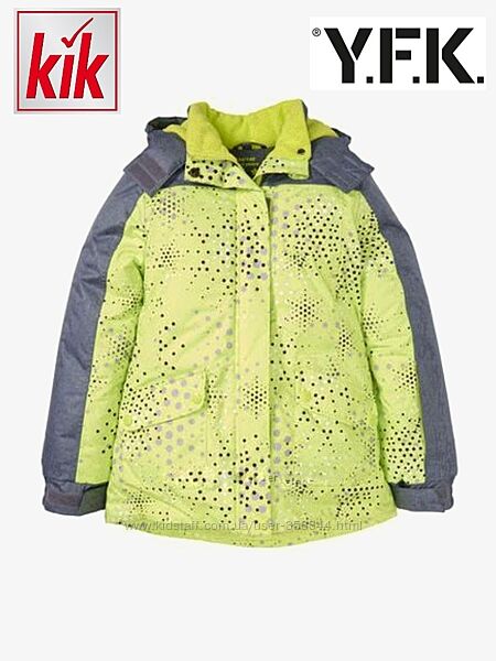 Яскрава і дуже тепла зимова термо куртка, лижній термо комбінезон Kik Y. F. K