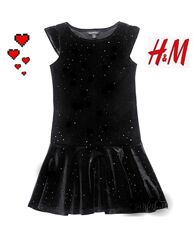 Красиве чорне оксамитове велюрове плаття, сукня, платье H&M 6-7років