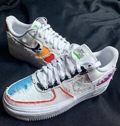 Nike Air Force 1 LX Reveal  Tear Away White Multi-Color .