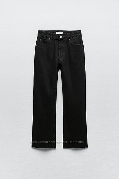 Черные прямые джинсы TRF с высокой посадкой Zara - 36
