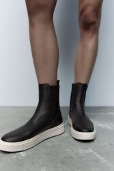 Высокие ботинки челси с контрастной подошвой  Zara - 37, 41