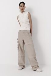 Широкие брюки карго со средней посадкой Zara - L