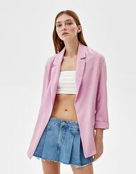 Летний легкий пиджак блейзер Bershka - M, L - розовый