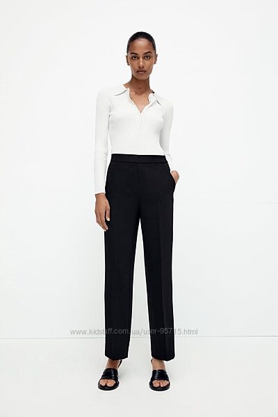 Черные широкие брюки полной длины  Zara - XS, S, L