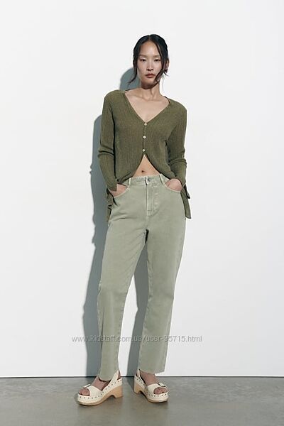 Прямые джинсы Straigh fit с высокой посадкой Zara - 34, 36, 38