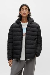 Стеганая мужская куртка pull&bear - M, L, XL - черная