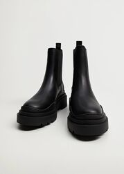  Черные деми ботинки на платформе Mango -  38, 39, 41